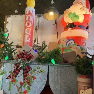 a christmas display in a store