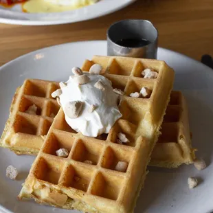 waffles, food