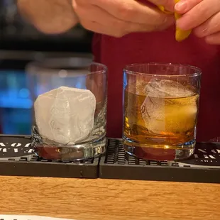 Fancy cocktail ice