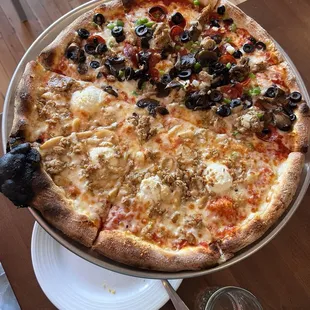 1/2 sausage &amp; 1/2 supreme