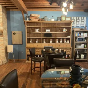 the interior of a coffee shop