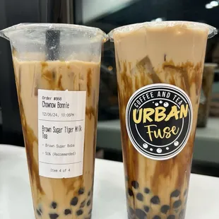 Brown Sugar Tiger Milk Tea - delicious and caffeine in it is no joke
