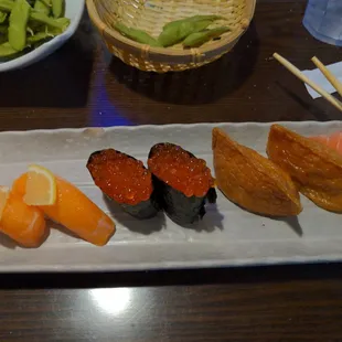 Salmon, Ikura, and Inari