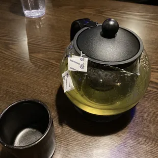 hot green tea