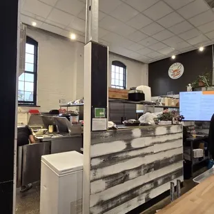 interior, sushi and sashimi