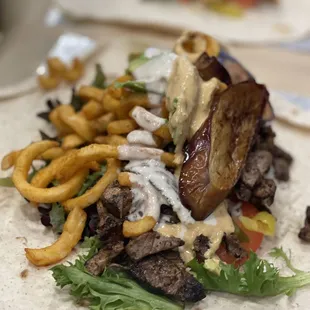 a close up of a burrito