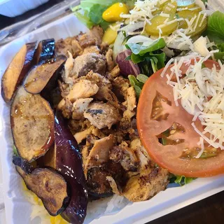 Mediterranean chicken & Eggplant sandwich