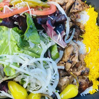 Mediterranean chicken rice plate
