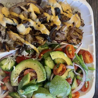 Mediterranean beef & chicken rice