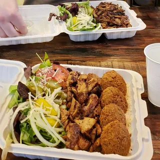 Mediterranean chicken & falafel rice