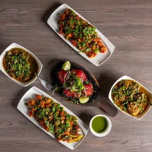 a variety of dishes