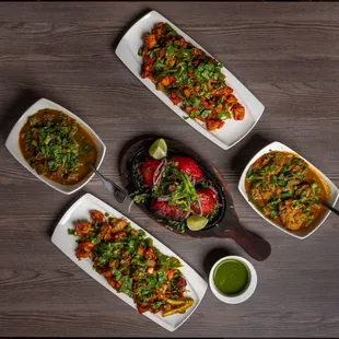 a variety of dishes
