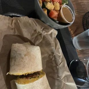 Chicken wrap was good