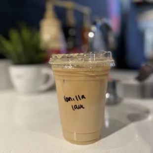 a cup of iced coffee