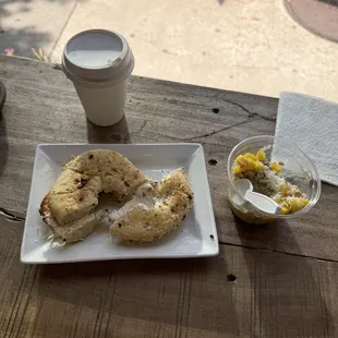 Everything Bagel Cappuccino Double &amp; overnight oats