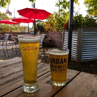 Love the specialized glasses for each type of beer.