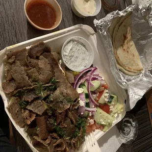 9. Lamb and Beef Gyros Plate