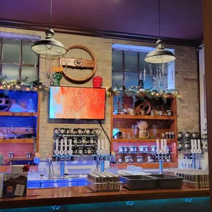 the bar and counter