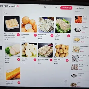 Menu as of January 2024