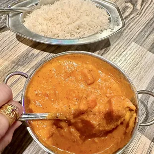 BUTTER CHICKEN , very good w/ Rice or Naan