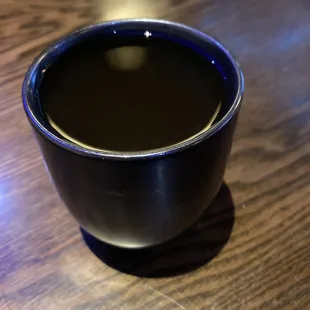hot green tea (very welcomed on a cool, winter evening)
