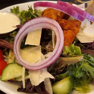 The side salad I added to my meal.