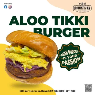 Aloo tikki Burger