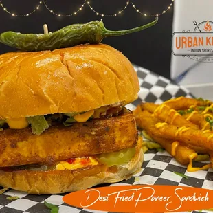 Desi Fried Paneer Sandwich