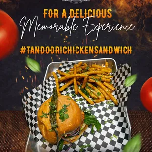 Tandoori chicken sandwich