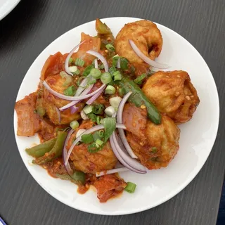 6 Piece Vegetarian Paneer Momos Chili