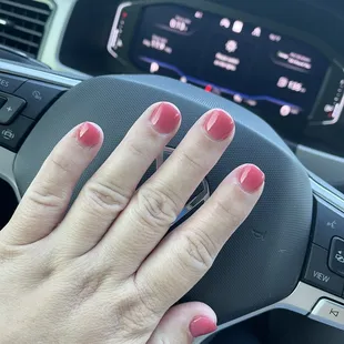 N188 dip nails!  Like a soft watermelon color!  Hints of a shimmer. Love it!