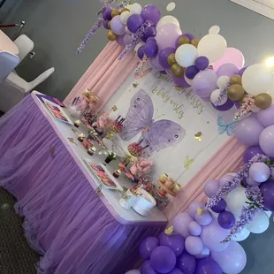 Baby shower sweets table