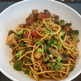 A lo mein bowl from The Wok