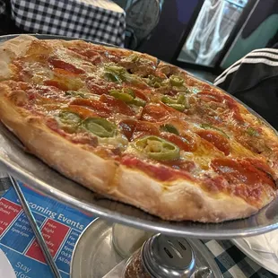 Small 12&quot; pie   Whole pepperoni and jalapeños half Italian