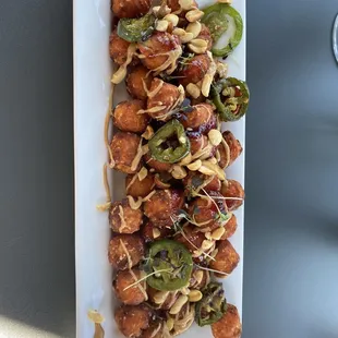 Peanut Butter And Jelly sweet potato tots