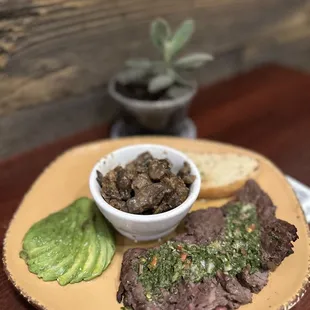 Chimichurri Grass Fed Steak Plate, the salmon plate I got last time was better ~