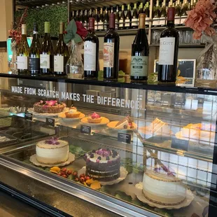 Pastry case filled with scratch made deserts