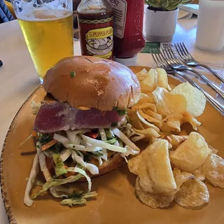 Seared Wild Ahi Tuna Sandwich