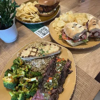 Chimichurri Grass Fed Steak Family Meal
