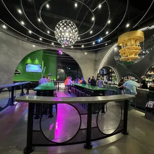 The restaurant and bar area