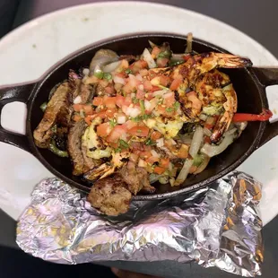 Steak and Shrimp Fajitas