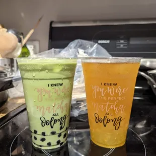 Matcha, green tea yuzu