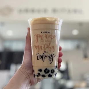 Jasmine Milk Tea with boba
