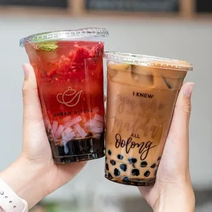 Raspberry Cali Mojito and Hong Kong Mint Mojito