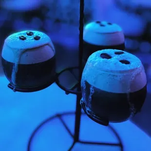 Espresso martini flight (toasted almond, coconut, white chocolate raspberry)