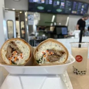 12/14/22 Grilled chicken banh mi, Sandwich