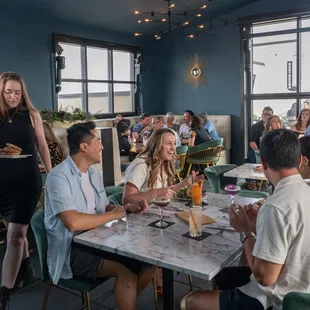 Indoor seating at Urban Rooftop