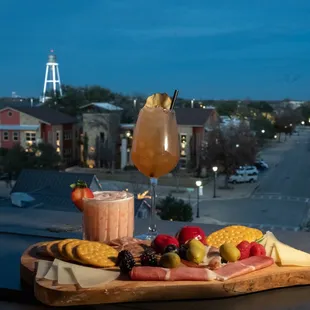 Enjoy a craft cocktail and take in the view of downtown Round Rock