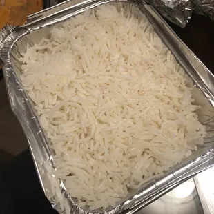 Rice comes with each entree