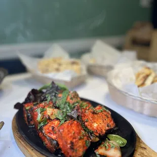 a plate of food on a table